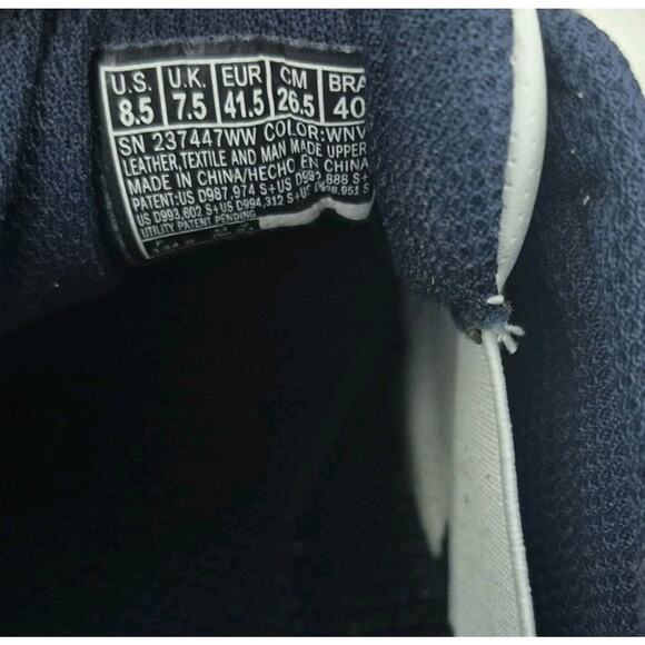 SKECHERS Afterburn M Fit Grill Captain 8.5 Extra Wide Slip-In White Navy - Picture 9 of 10